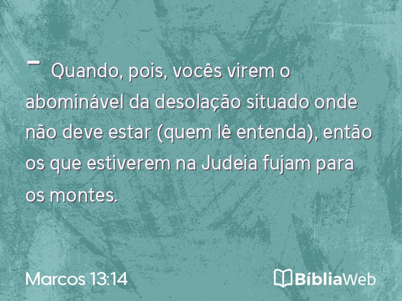 Marcos 13:14 em imagem para compartilhar