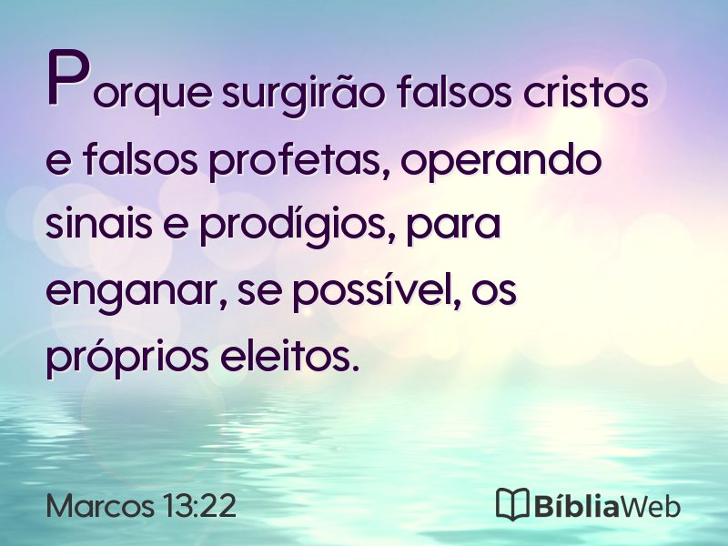 Marcos 13:22 em imagem para compartilhar