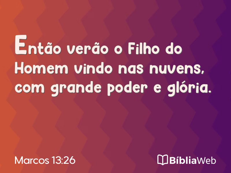 Marcos 13:26 em imagem para compartilhar