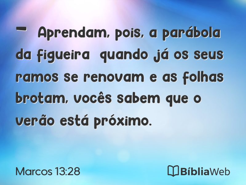 Marcos 13:28 em imagem para compartilhar