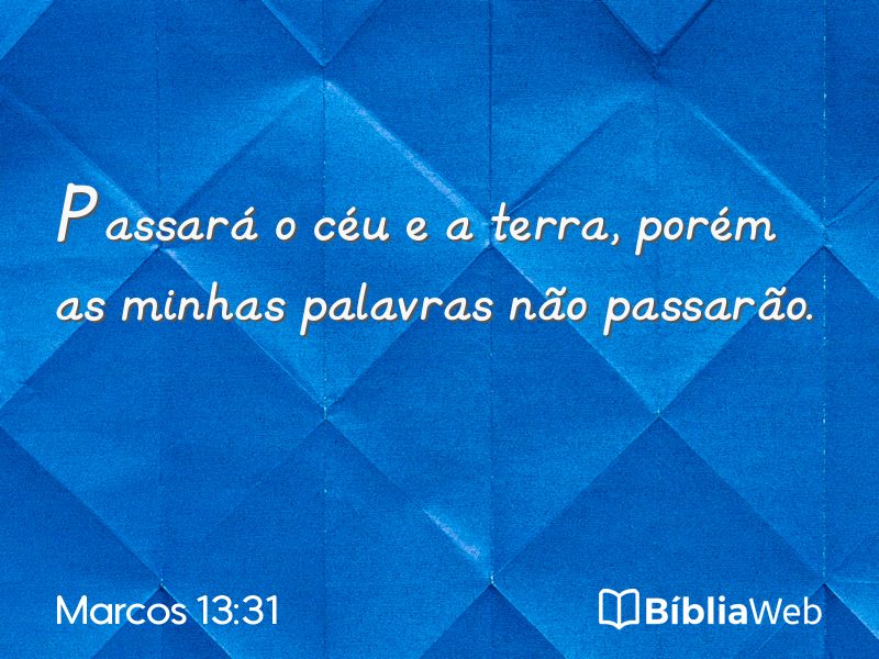 Marcos 13:31 em imagem para compartilhar