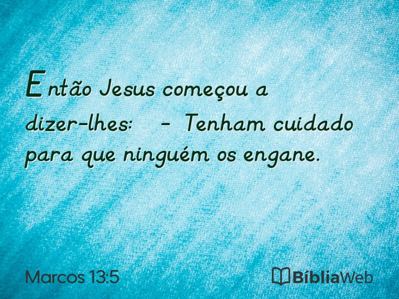 Marcos 13:5 em imagem para compartilhar