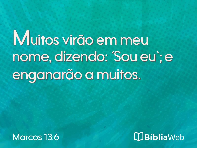Marcos 13:6 em imagem para compartilhar