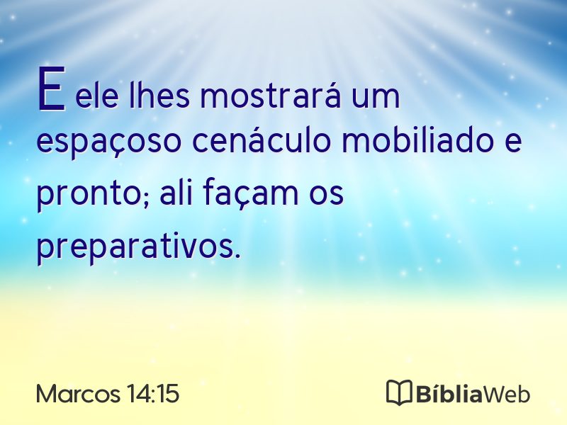Marcos 14:15 em imagem para compartilhar