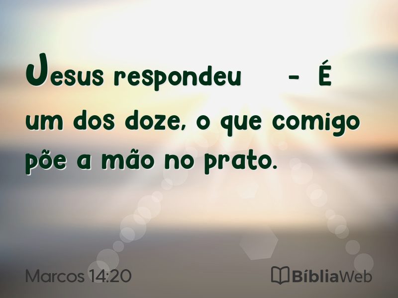 Marcos 14:20 em imagem para compartilhar