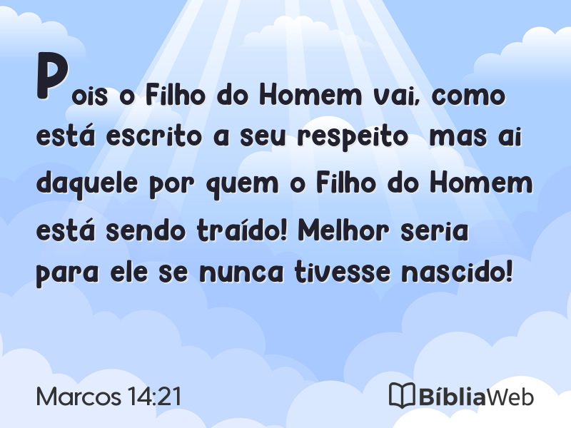 Marcos 14:21 em imagem para compartilhar