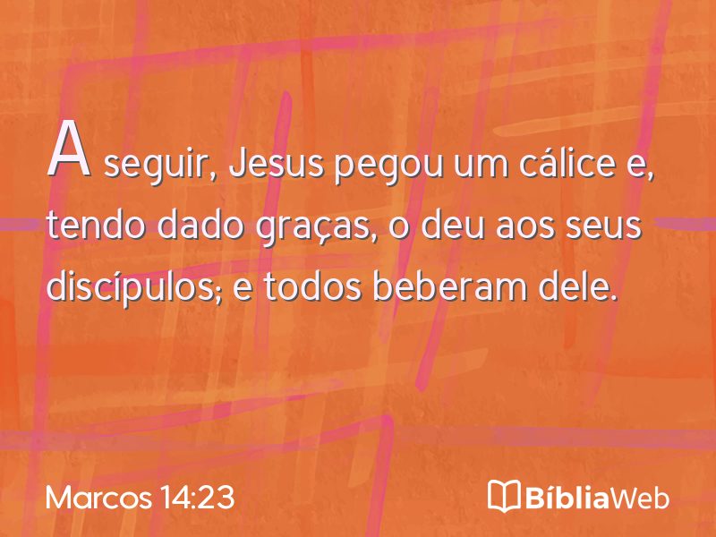 Marcos 14:23 em imagem para compartilhar
