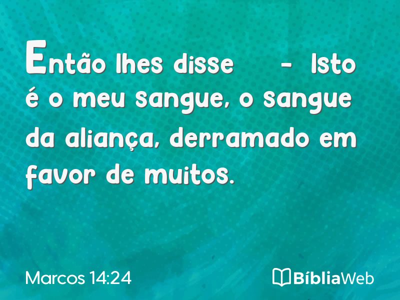 Marcos 14:24 em imagem para compartilhar