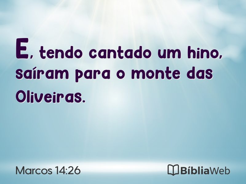 Marcos 14:26 em imagem para compartilhar