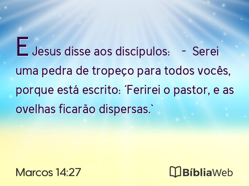 Marcos 14:27 em imagem para compartilhar