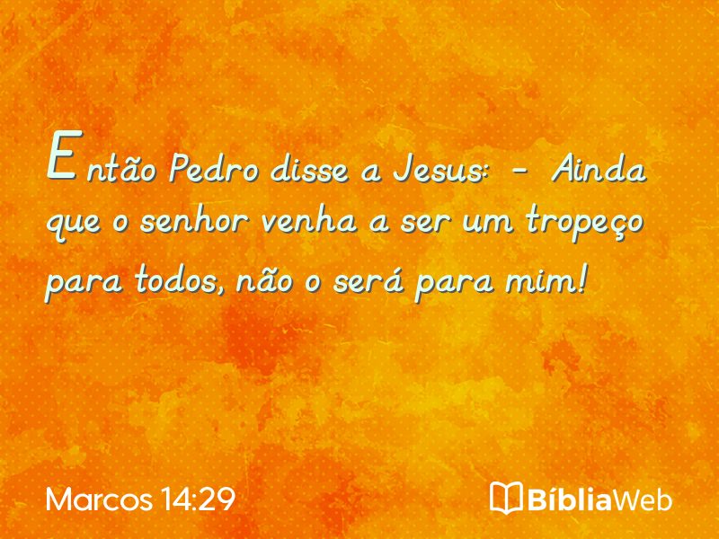 Marcos 14:29 em imagem para compartilhar