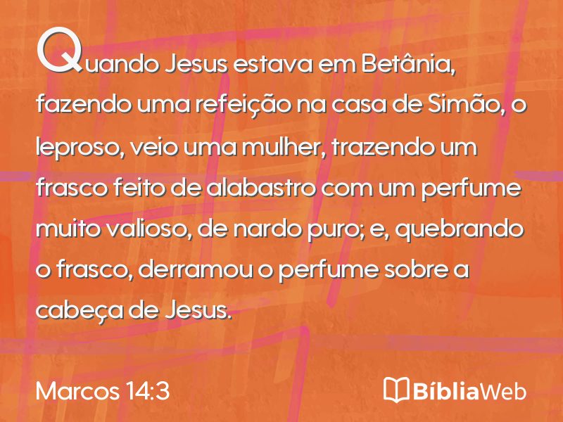 Marcos 14:3 em imagem para compartilhar