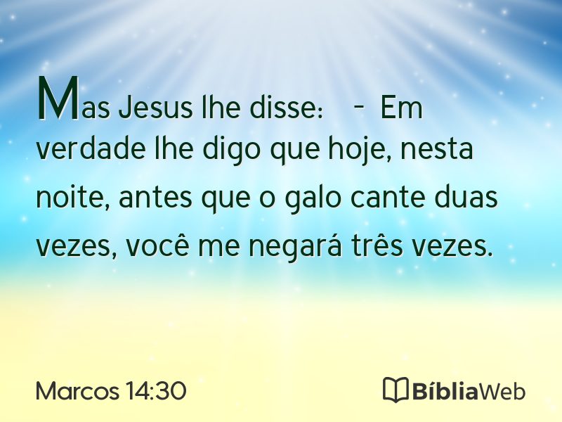Marcos 14:30 em imagem para compartilhar