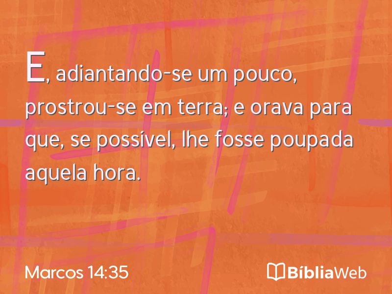 Marcos 14:35 em imagem para compartilhar