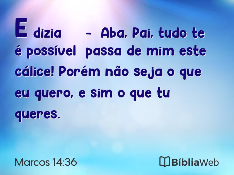 Marcos 14:36 em imagem para compartilhar