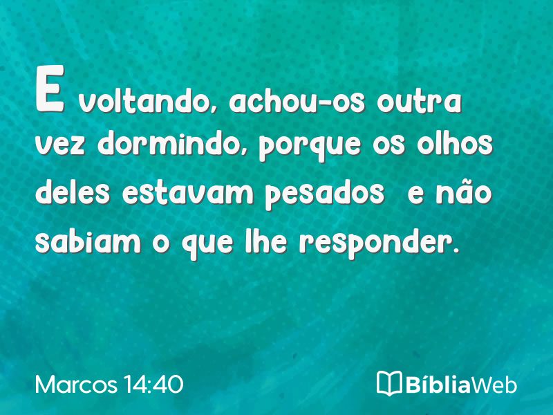 Marcos 14:40 em imagem para compartilhar