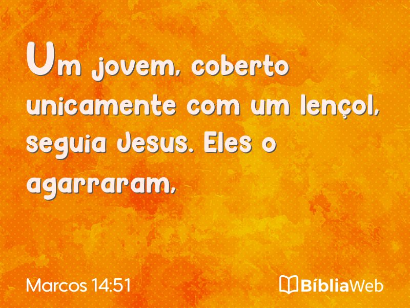 Marcos 14:51 em imagem para compartilhar