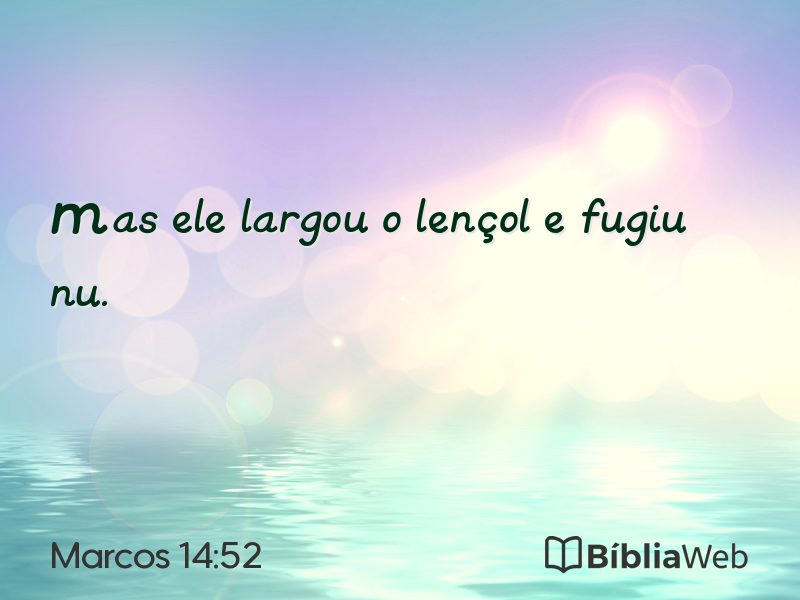 Marcos 14:52 em imagem para compartilhar