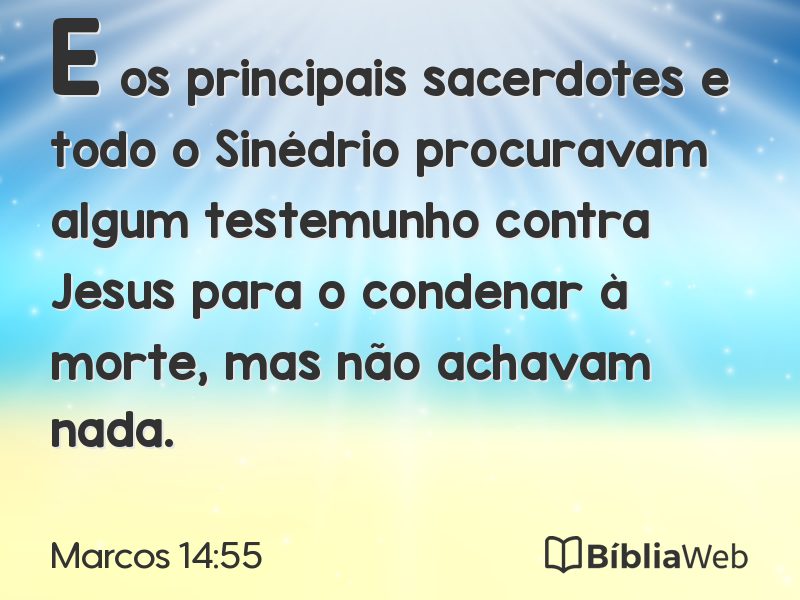Marcos 14:55 em imagem para compartilhar