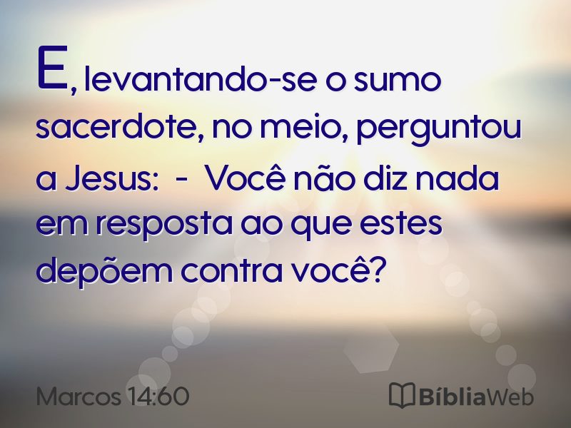 Marcos 14:60 em imagem para compartilhar