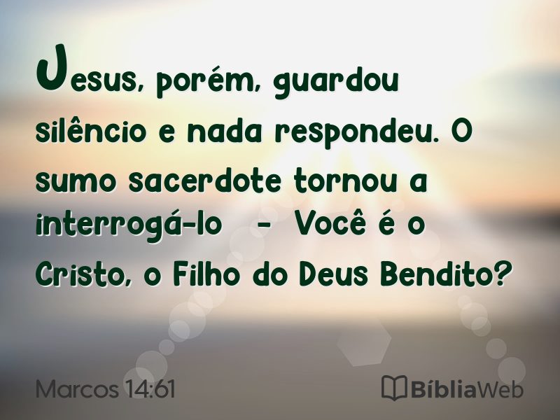 Marcos 14:61 em imagem para compartilhar