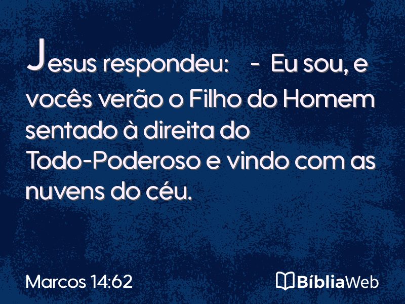 Marcos 14:62 em imagem para compartilhar