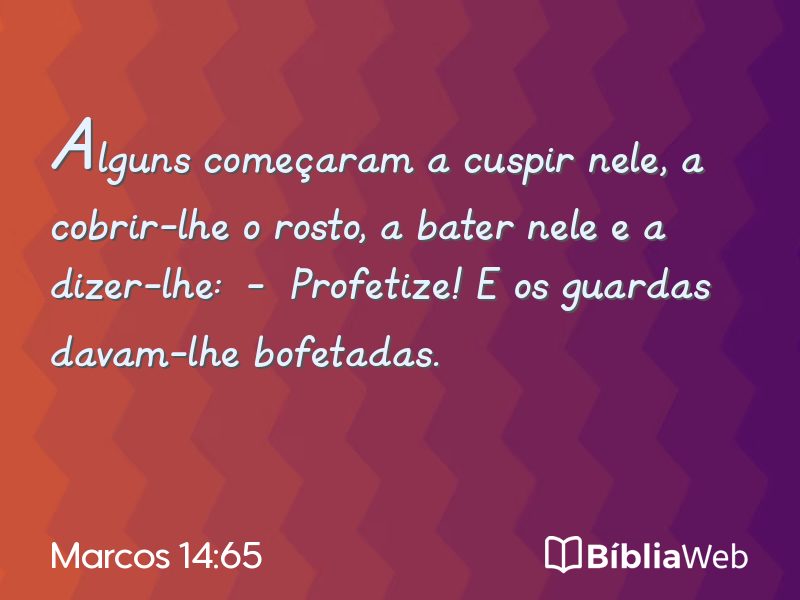 Marcos 14:65 em imagem para compartilhar