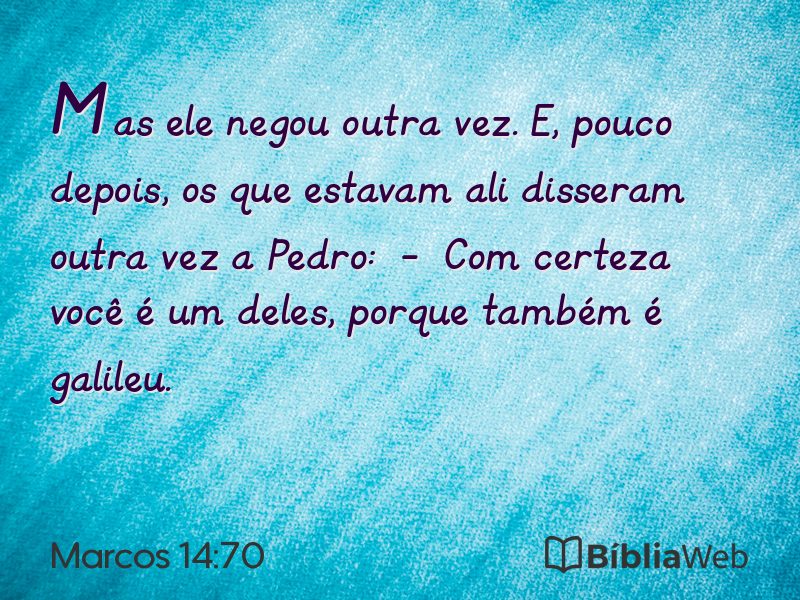 Marcos 14:70 em imagem para compartilhar