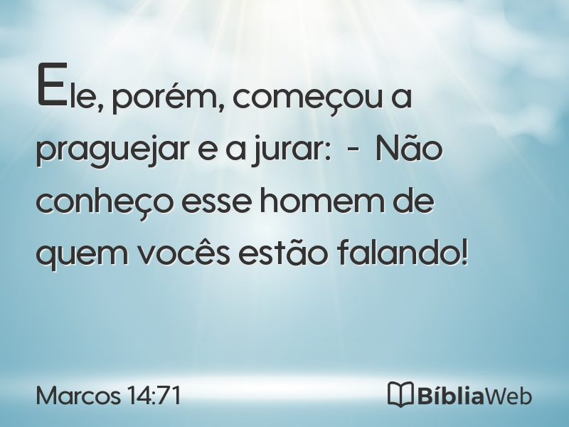 Marcos 14:71 em imagem para compartilhar