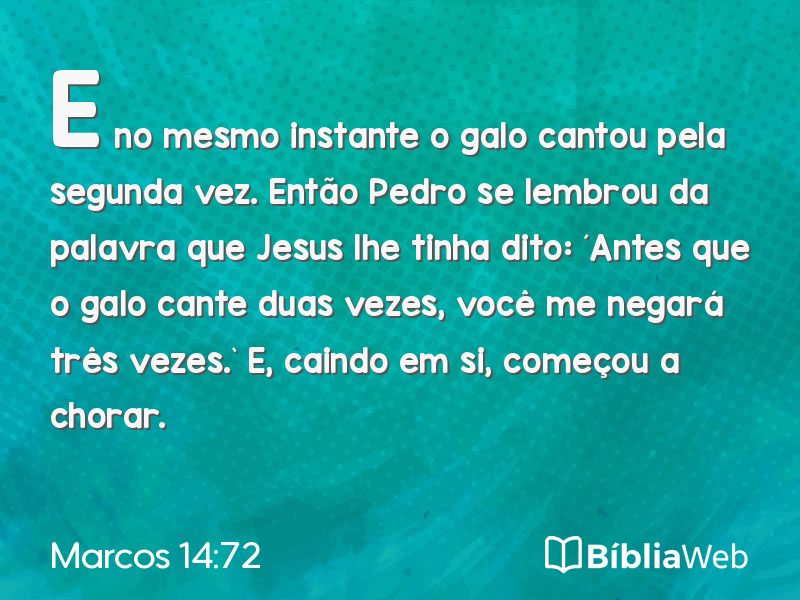 Marcos 14:72 em imagem para compartilhar