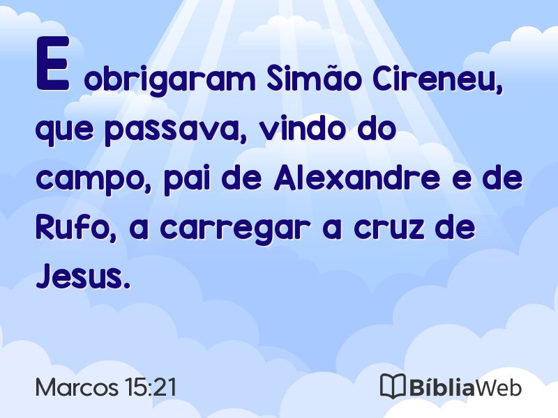 Marcos 15:21 em imagem para compartilhar