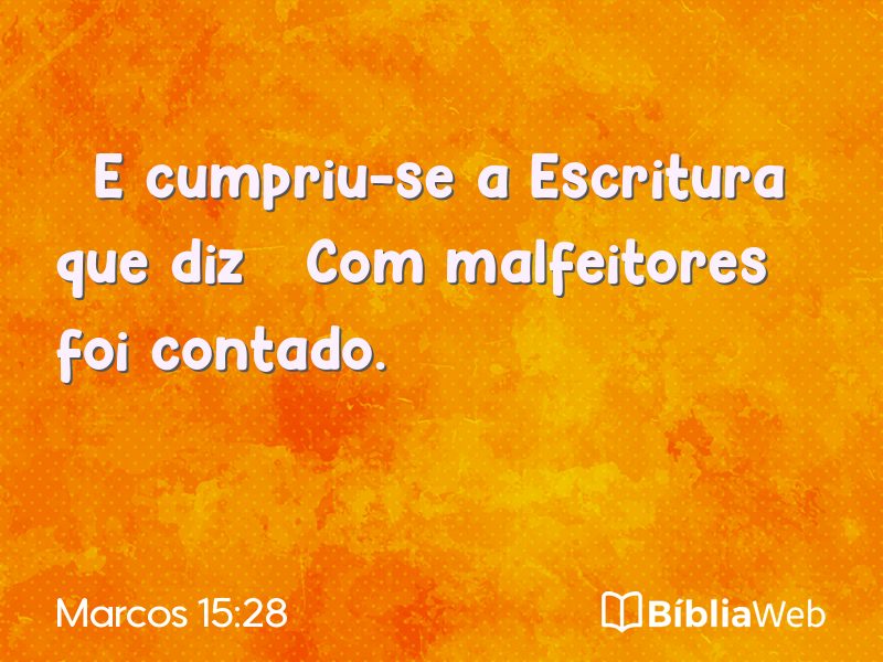Marcos 15:28 em imagem para compartilhar