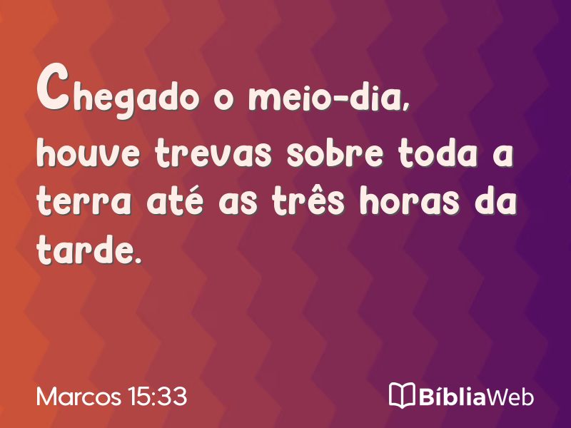 Marcos 15:33 em imagem para compartilhar