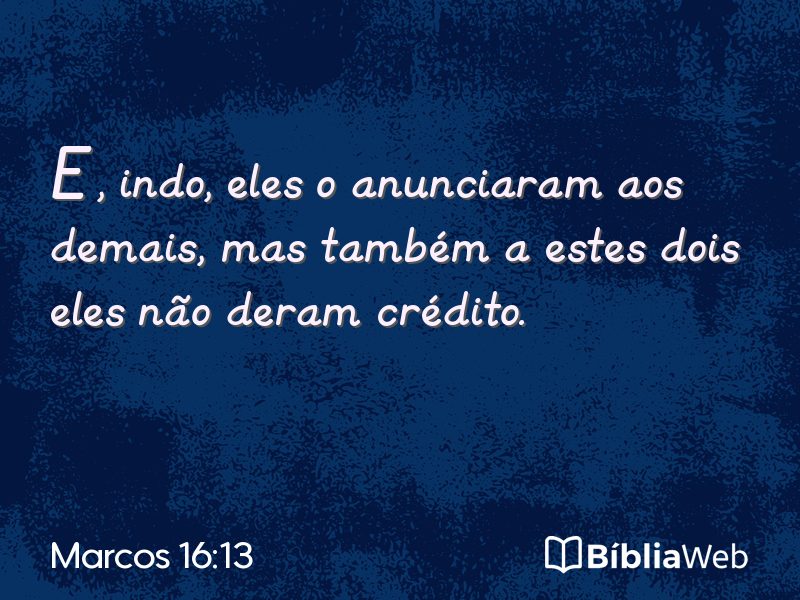 Marcos 16:13 em imagem para compartilhar