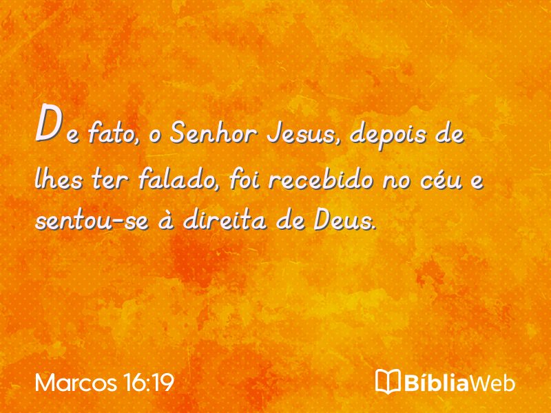 Marcos 16:19 em imagem para compartilhar