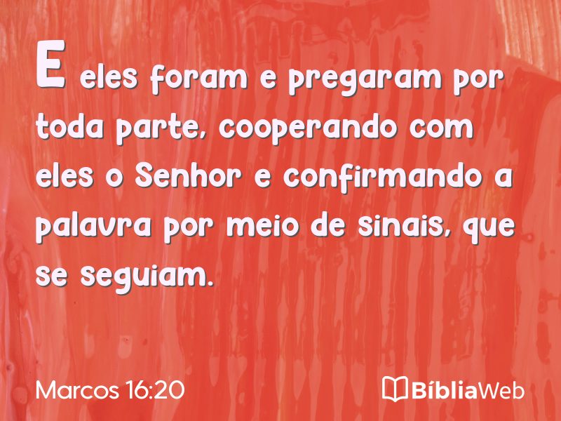 Marcos 16:20 em imagem para compartilhar