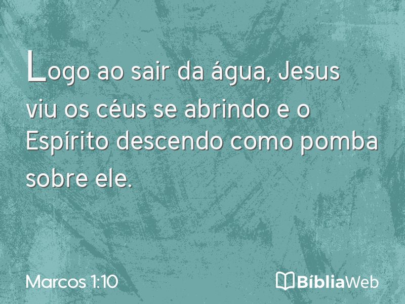 Marcos 1:10 em imagem para compartilhar