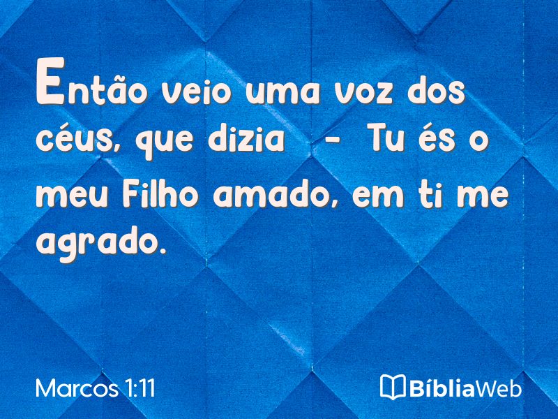 Marcos 1:11 em imagem para compartilhar