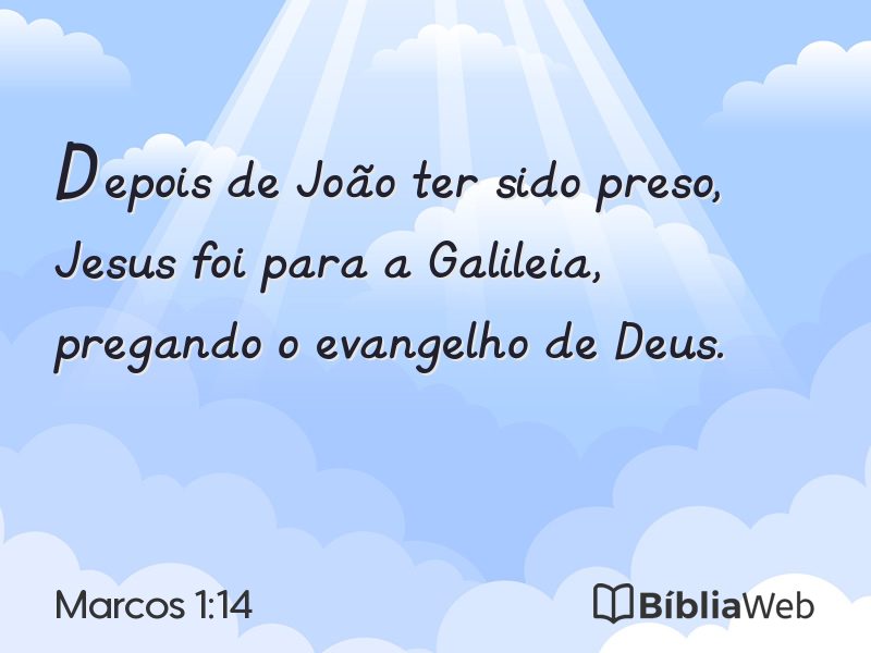 Marcos 1:14 em imagem para compartilhar