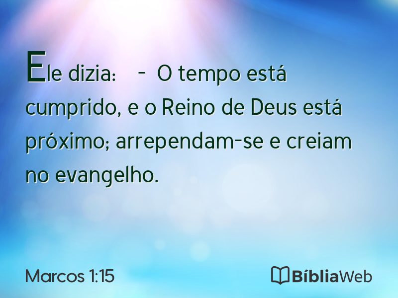 Marcos 1:15 em imagem para compartilhar