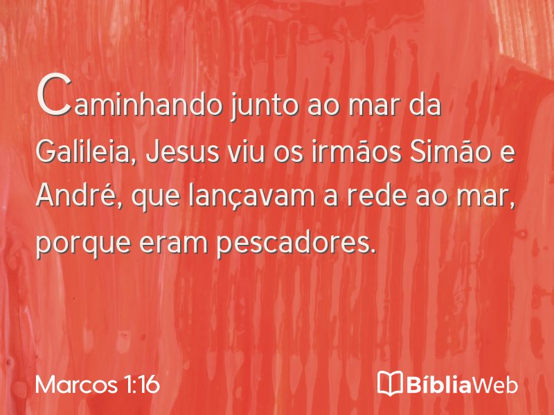 Marcos 1:16 em imagem para compartilhar