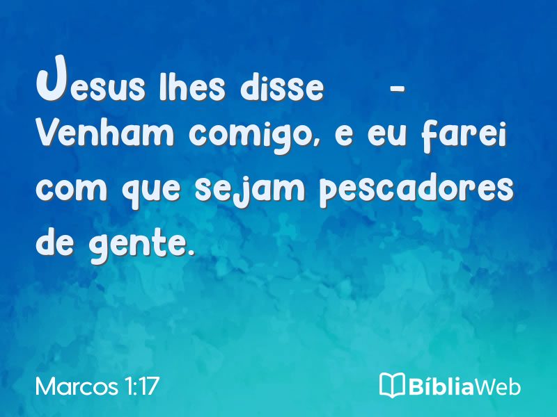 Marcos 1:17 em imagem para compartilhar