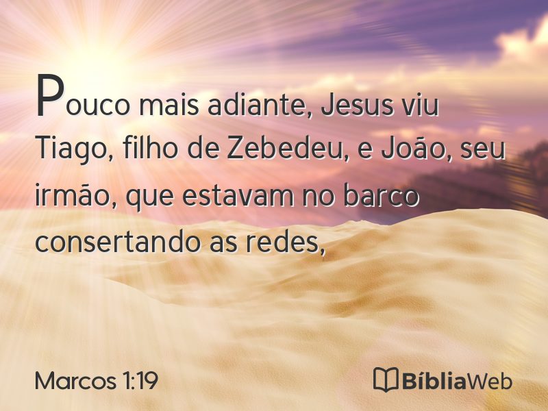 Marcos 1:19 em imagem para compartilhar