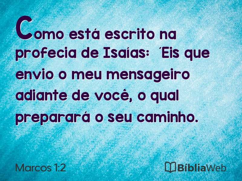Marcos 1:2 em imagem para compartilhar