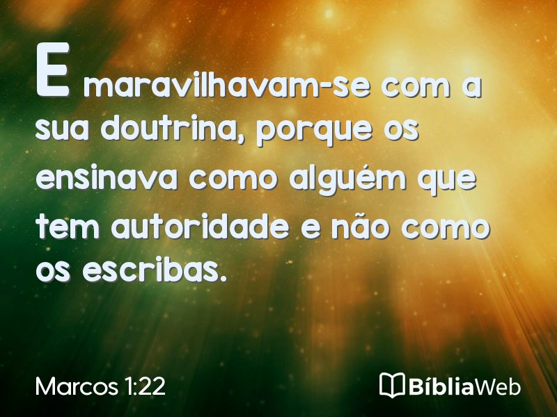 Marcos 1:22 em imagem para compartilhar
