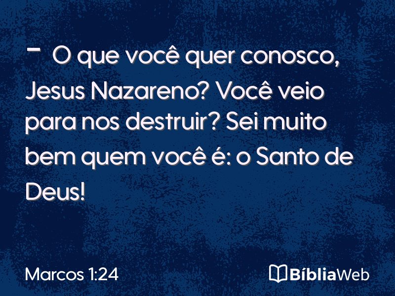 Marcos 1:24 em imagem para compartilhar