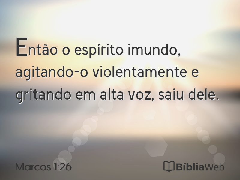 Marcos 1:26 em imagem para compartilhar