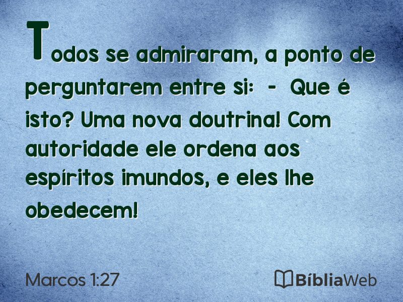 Marcos 1:27 em imagem para compartilhar