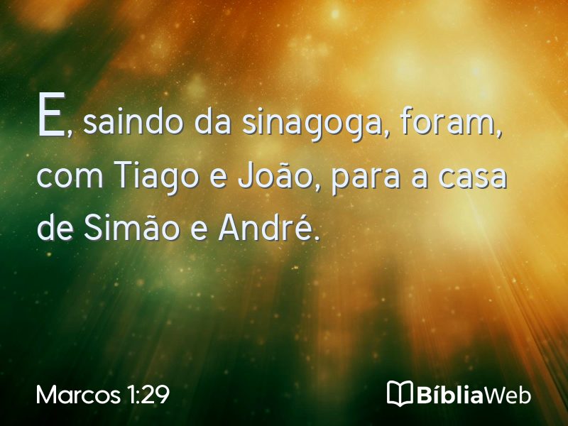 Marcos 1:29 em imagem para compartilhar