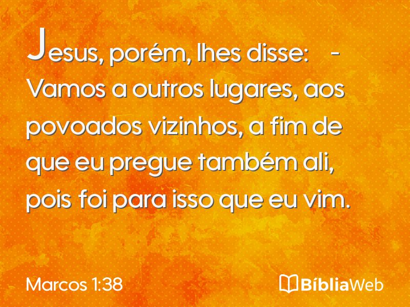 Marcos 1:38 em imagem para compartilhar